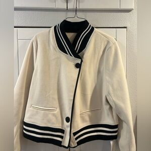 Women's Cream and Black Jacket